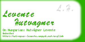 levente hutvagner business card