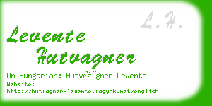 levente hutvagner business card